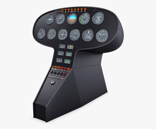 Aircraft Instrument Panel v 1 3D Model