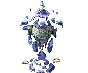 Game model - ancient jade lamp
