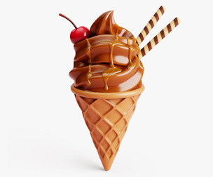 Chocolate Ice Cream Cone
