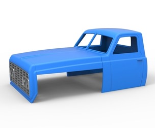 Cab of Big Rig Racing Semi truck Scale 1:25