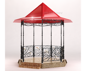 Wrought-iron gazebo