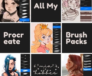 Procreate Bundle + 2 Watercolor Digital Paper - Everything Bundle!