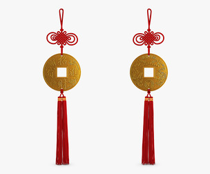 Hanging Feng Shui Coin M 1 3D Model