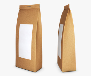 Paper Bag With Label M 1 3D Model