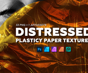 Distressed Plasticy Paper Textures Assets for Photoshop and Affinity Suite V1 V2