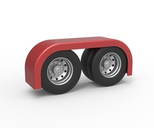 Semi truck Rear fenders Set 4 Scale 1:25