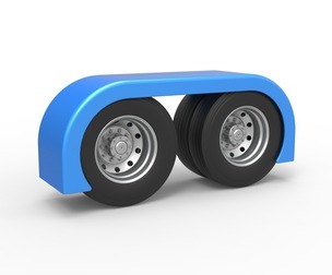Semi truck Rear fenders Set 6 Scale 1:25