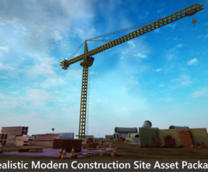 Realistic Modern Construction Site Asset Package