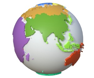 Continents Map Globe