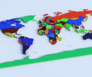 Countries Offset Map