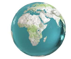 Earth Water 3D Globe Map
