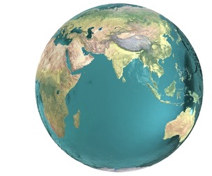 Earth Water 3D Globe Physical
