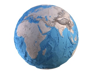 Earth Clay Shaded Globe