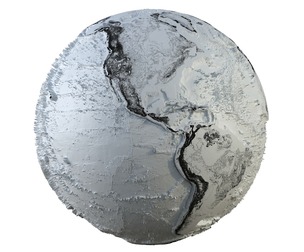 Earth Contours Map Globe