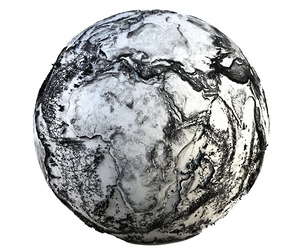Earth Full Contours Globe