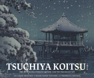 Tsuchiya Koitsu Procreate Kit (Procreate Brushes, Color Palettes & Washi Textures)