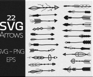 Arrow SVG Bundle - 22 Boho Cliparts