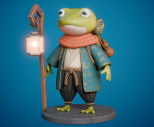 Stylized frog
