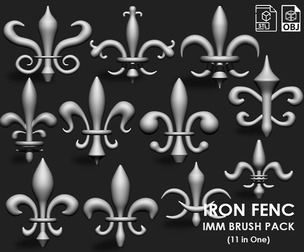 Iron Fenc IMM/OBJ/STL Brush Pack (11 in One)