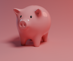 Stylized piggy bank
