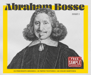 Free Sample - Abraham Bosse Procreate Kit (Procreate Brushes, Paper Textures & Color Palettes)
