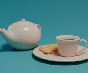 Stylized tea set
