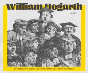 William Hogarth Procreate Kit (Procreate Brushes, Paper Textures & Color Palette)