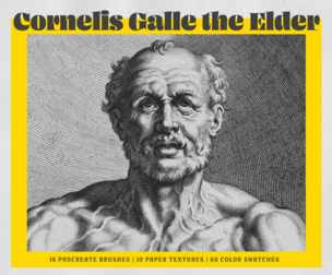 Cornelis Galle Procreate Kit (Procreate Brushes, Color Palettes & Paper Textures)