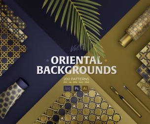 200 Oriental Backgrounds Collection