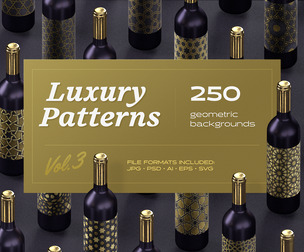 Luxury Patterns - 250 Geometric Backgrounds Collection