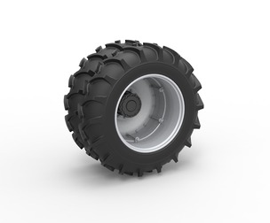 Double Wheel of Vintage Monster truck Scale 1:25