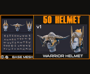 50 Models Of Warrior Helmet - Helmet Military - Army And Weapons-Weapons & Armor-Vol 01