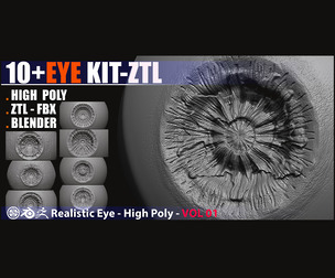 Eye Kit - High Poly Eye - Blender And Zbrush Eye Pack