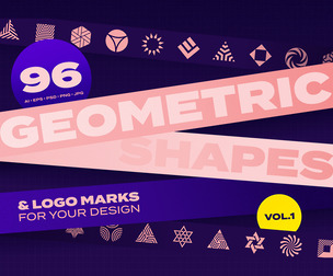 96 Geometric Shapes and Logo Marks Collection Vol.1