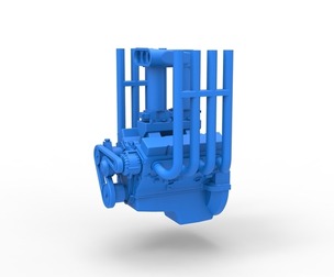 Engine V8 for Vintage Monster truck Scale 1:25