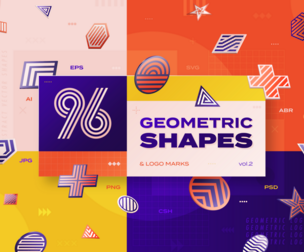 96 Geometric Shapes and Logo Marks Collection Vol.2