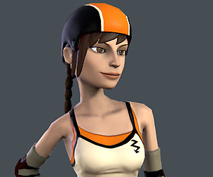 Cartoon Roller Girl