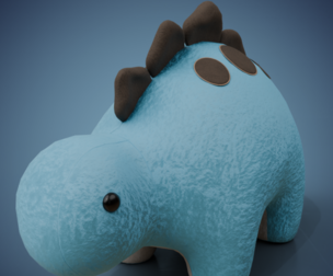 Dinosaur Plush Toy - Stegosaurus 3D Model