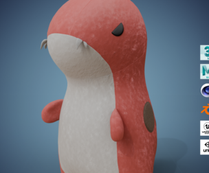 Dinosaur Plush Toy - T-Rex 3D Model