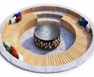 wooden Seat round