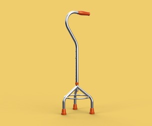 STANDARD WALKING CANE AID ELDERLY TRIPOD STICK POLE GAIT 3 LEG
