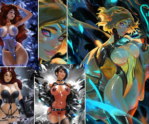 Ada Wong, Sci-fi Zelda, OCs(2 arts).+All versions.