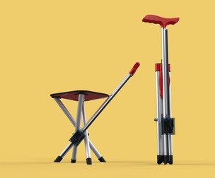 SMART ASSISTIVE BLIND STICK WALKING CANE WITH FOLDING SEAT CHAIR