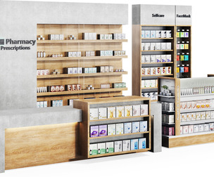 pharmacy drugstore showcase display mall