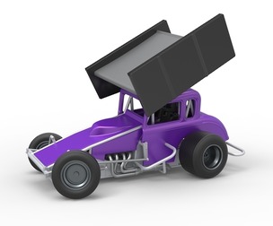 New Zealand Modified stock car while turning 1:25