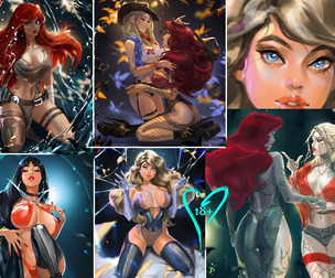Harley Quinn, Poison Ivy, Spider Gwen, Katarina, Vampirella.