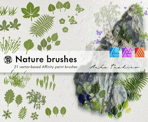 Vector-Based Nature Brush Set Printable Instant Download for Affinity