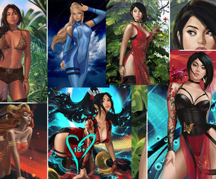 Ada Wong(2arts), Lara Croft, Alexstrasza, Mai Shiranui, Samus.