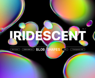 Iridescent Blob Shapes Collection