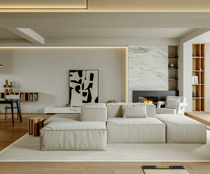 Modern living room dining room